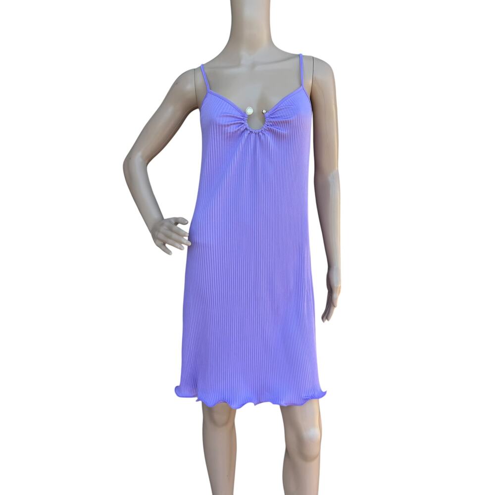River Island NWT Lavender Pleated Scoop Neck Dress 2